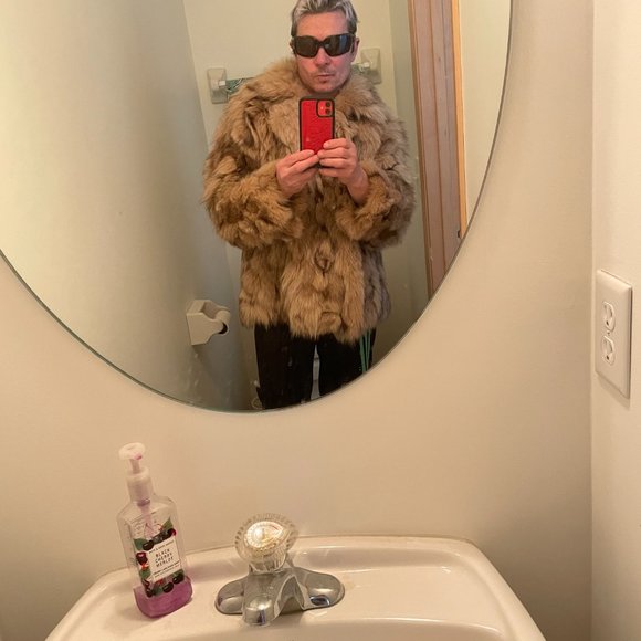 Band of Outsiders blue fox fur bomber. - Picture 8 of 8